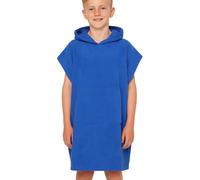 i-Smalls Boys Girls Hooded Robe Poncho Swimming Bath Cover Up With Deep Kangaroo Pockets (10-13 years) Navy