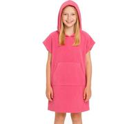 i-Smalls Boys Girls Hooded Robe Poncho Swimming Bath Cover Up With Deep Kangaroo Pockets (6-9 years) Pink