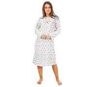 i-Smalls Easy Care Long Length Long Sleeve Loose Fit 100% Jersey Brushed Cotton 3 Button Sunflower Pattern Design (2XL) Red