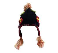 i-Smalls Kids Girls Peruvian Knitted Beanie Warm Fleece Lined Winter Hat C106 (3-5) Black
