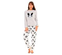 i-Smalls Ladies Fleece Pyjama all Over Boston Terrier Embroidered (12-14) Dog Terrier