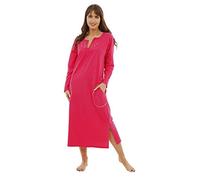 i-Smalls Ladies Luxurious Long Jersey 100% Cotton Nightdress Nighties Premium Comfort (M) Pink Long