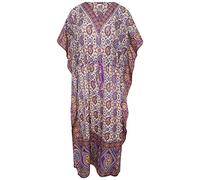 i-Smalls Ladies Oversized Kimono Kaftan Bold Print Nightdress Nightgown (One Size) Green