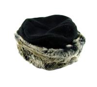 i-Smalls Ladies Quality Faux Fur Chilton Crown Hat, Matching Gloves Twisted Collar Scarf Earmuffs (Black) Hat
