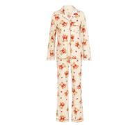 i-Smalls Ladies' Single Jersey Pyjama Set - Long Sleeve Button-Up Top & Bottoms - Cute Heart & Teddy Bear Prints (Teddy) 12-14