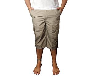 i-Smalls Men`s Summer Combat Cargo ¾ Trousers (L) Stone
