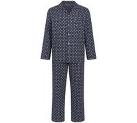 i-Smalls Men's 100% Cotton Pyjama Set - Long Sleeve Button Up Shirt & Trousers - Classic Paisley Print Sleepwear Loungewear (S) Grey