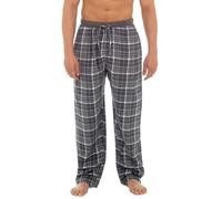 i-Smalls Men's Checked 100% Cotton Pyjama Bottoms Lounge Pants (L) Grey