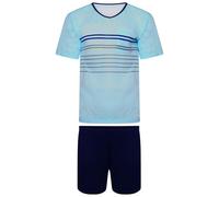 i-Smalls Men's Soft Cotton Summer Short Pyjama Set (L) Aqua