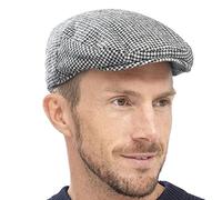 i-Smalls Men's Stylish Warm Traditional Country Flat Cap Hat with Quilted Lining (58) Grey Check