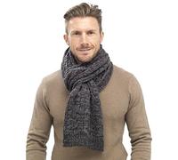 i-Smalls Men's Warm Stylish Cable Knit Scarf ONLY (Dark Grey)