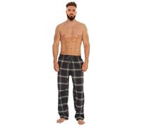 i-Smalls Men's Woven Check Lounge Trousers Casual Lightweight Pyjama Bottoms (XXL) Navy