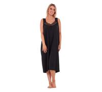 i-Smalls Super Lightweight Sleeveless Nightdress 100% Skin-Friendly Cotton Nightie with Elegant Lace Trim (L) Black