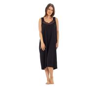 i-Smalls Super Lightweight Sleeveless Nightdress 100% Skin-Friendly Cotton Nightie with Elegant Lace Trim (XXL) Black