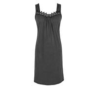 i-Smalls Super Lightweight Sleeveless Nightdress 100% Skin-Friendly Cotton Nightie with Elegant Lace Trim (XL) Black