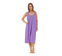 i-Smalls Super Lightweight Sleeveless Nightdress 100% Skin-Friendly Cotton Nightie with Elegant Lace Trim (XL) Purple