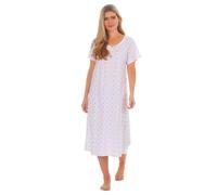 i-Smalls Women's Floral Nightdress 100% Cotton Nightie Pink Size 18-20
