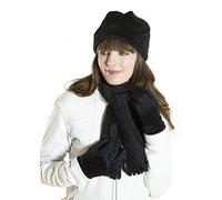 i-Smalls Women's Lancaster Soft Velour Fleece Hat Scarf Glove Warm Winter Set