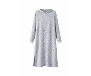 i-Smalls Women's Stretchy Nightdress with Cute Heart Print and Handy Pockets (M) Grey