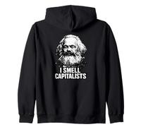 "I smell capitalists", Karl Marx, Communism, Marx Zip Hoodie