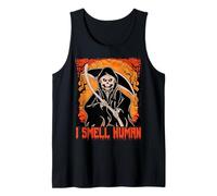 I Smell Human Funny Grim Reaper Angel of Death Halloween Tank Top