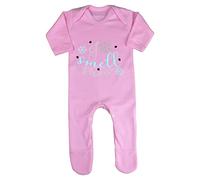 I Smell Snow Baby Romper Jumpsuit with feet, 3-6 Months, Pastel Pink