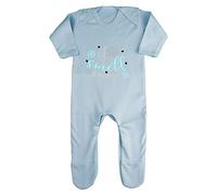 I Smell Snow Baby Romper Jumpsuit with feet, 6-12 Months, Pastel Blue
