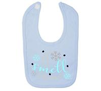 I Smell Snow Cotton Baby bib - Pastel Blue