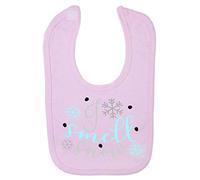 I Smell Snow Cotton Baby bib - Pastel Pink