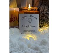 I Smell Snow... Soy Candle by The Secret Apothecary, Peppermint, Pine, Eucalyptus, Tea Tree, and Rosemary Essential Oil Blend, 200ml, 35-40 Hour Burn Time