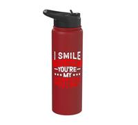 I Smile Because You're My Brother Stainless Steel Insulated Water Bottle