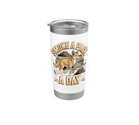 I Smoke a Pack a Day Coyote Hunting Predator Stainless Steel Insulated Tumbler