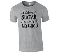 I Solemnly Swear That I Am Up to No Good T-Shirt (2XL, Sports Grey)