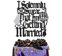 I Solemnly Swear That I'm Getting Marrried Cake Topper, Bachelorette Decor | Brial Shower Party Decoration Supplies, Newly Engaged Gift for Bride, Engagement/Wedding Sign for Friends