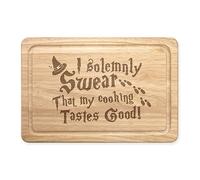 I Solemnly Swear That My Cooking Tastes Good Rectangular Wooden Chopping Board