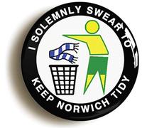 I Solemnly Swear To Keep Norwich Tidy Fridge Magnet (Circular 2inch / 50mm Diameter)