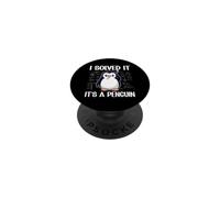 I Solved It The Answer Is Penguin Math Teacher Math Lover PopSockets Adhesive PopGrip