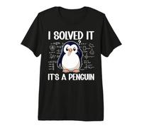I Solved It The Answer is Penguin Math Teacher Math Lover Premium T-Shirt
