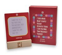 I Sorta Maybe Might Slightly Possibly Definitely Think I Love You More Than Originally Planned - Romantic Quote Cards - 52 Double-Sided Cards with Stand - Gift for Partner, Anniversary, Valentine’s