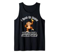 I Spank My Monkey Whats Your Superpower? Funny Monkey Tank Top