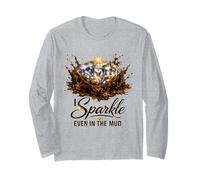 I Sparkle Even in The Mud Run Princess Mudding Team Racing Long Sleeve T-Shirt