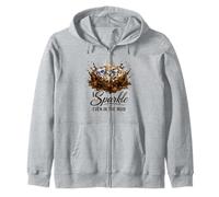 I Sparkle Even in The Mud Run Princess Mudding Team Racing Zip Hoodie