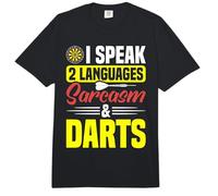 I Speak 2 Languages Sarcasm & Darts Comfort Colors Adult Heavyweight T-Shirt