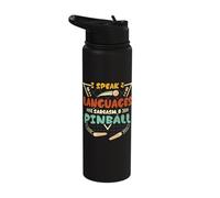 I Speak 2 Languages Sarcasm & Pinball Stainless Steel Insulated Water Bottle