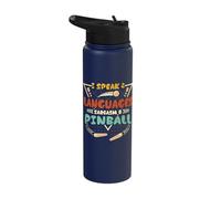 I Speak 2 Languages Sarcasm & Pinball Stainless Steel Insulated Water Bottle