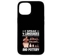 I Speak 4 Languages English Pottery Profanity Sarcasm Case for iPhone 15