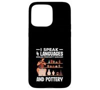 I Speak 4 Languages English Pottery Profanity Sarcasm Case for iPhone 15 Pro Max