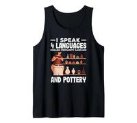 I Speak 4 Languages English Pottery Profanity Sarcasm Tank Top