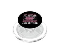 I Speak 4 Languages English-Profanity-Sarcasm And Knitting PopSockets PopGrip for MagSafe