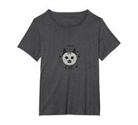 I Speak Cat - Adorable Feline Lover T-Shirt, Women's Plus, Dark Heather Grey, 6X